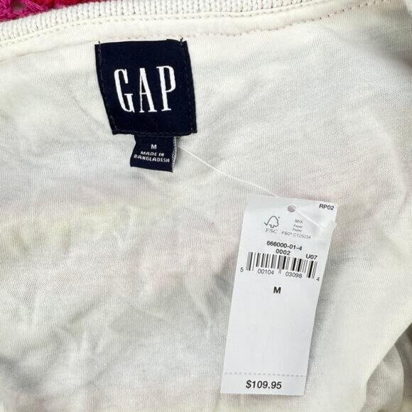 NWT GAP Crochet Squareneck Sleeveless Multicolor Mini Dress Size Medium - Picture 5 of 6